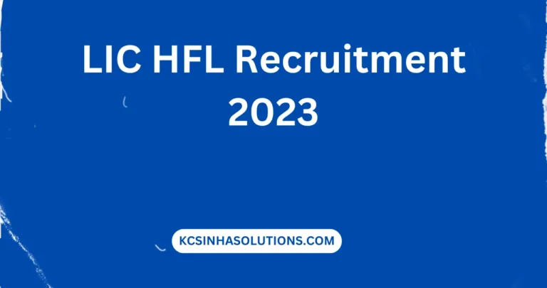 LIC HFL Recruitment 2023