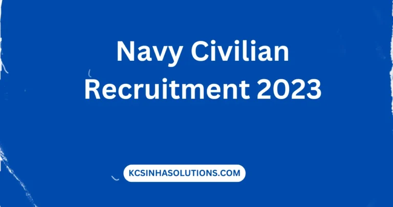 Navy Civilian Recruitment 2023